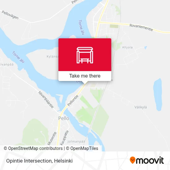 Opintie Intersection map