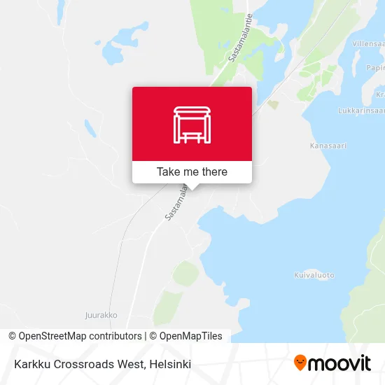 Karkku Crossroads West map