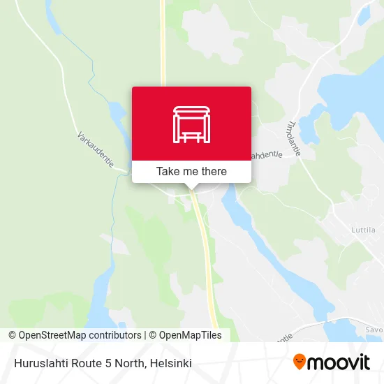 Huruslahti Route 5 North map