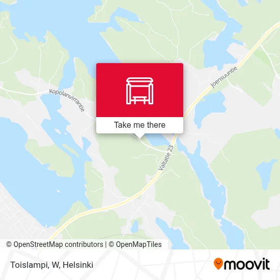 Toislampi, W map