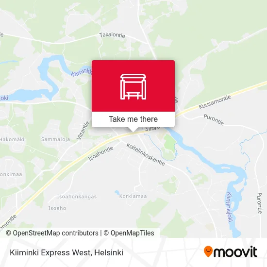 Kiiminki Express West map