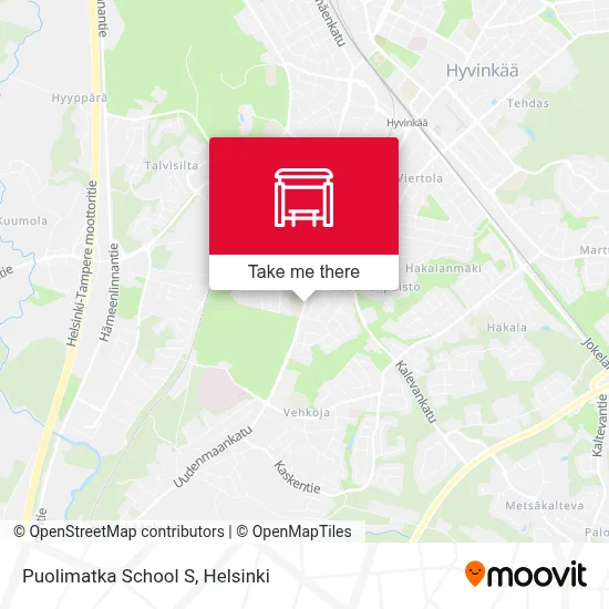 Puolimatka School S map