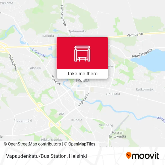 Vapaudenkatu/Bus Station map