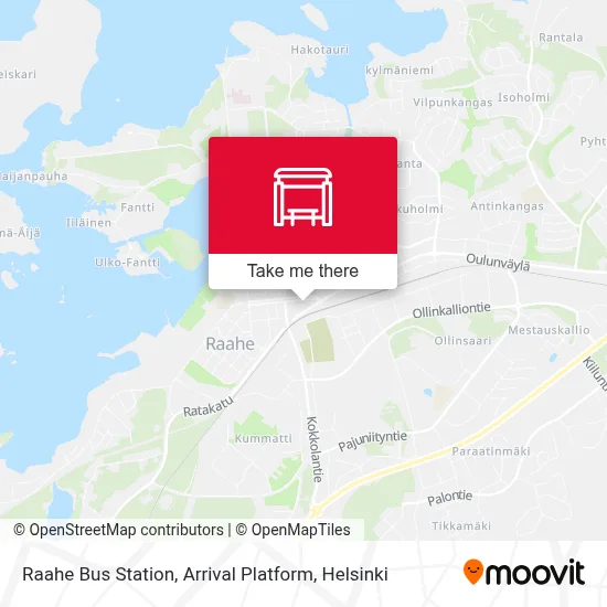 Raahe Bus Station, Arrival Platform map