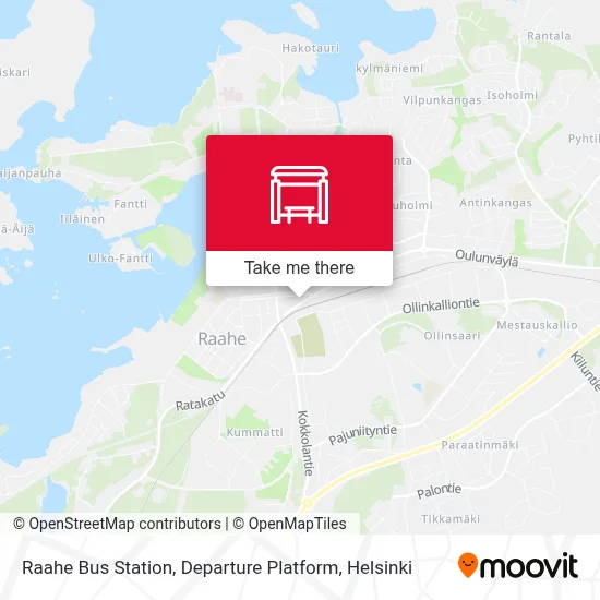 Raahe Bus Station, Departure Platform map
