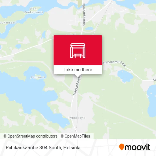 Riihikankaantie 304 South map