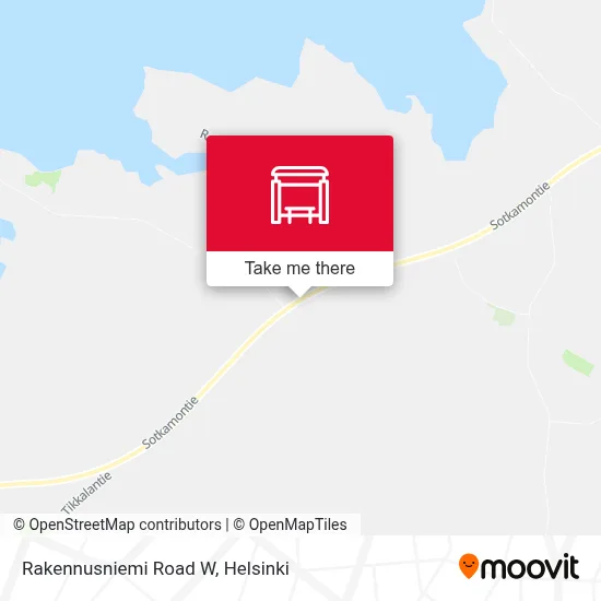 Rakennusniemi Road W map