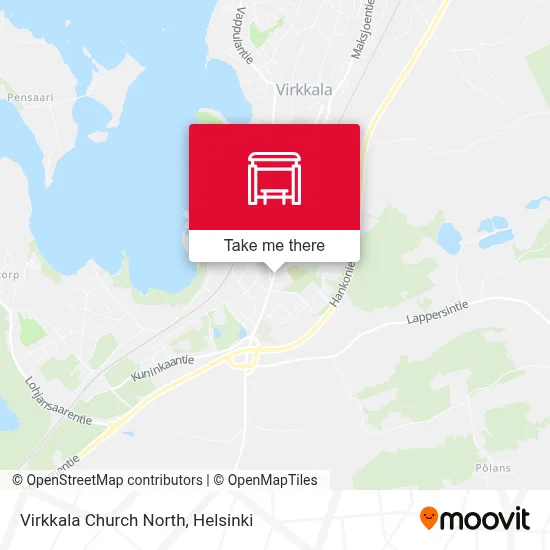 Virkkala Church North map