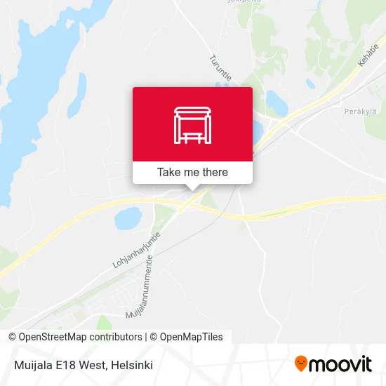 Muijala E18 West map