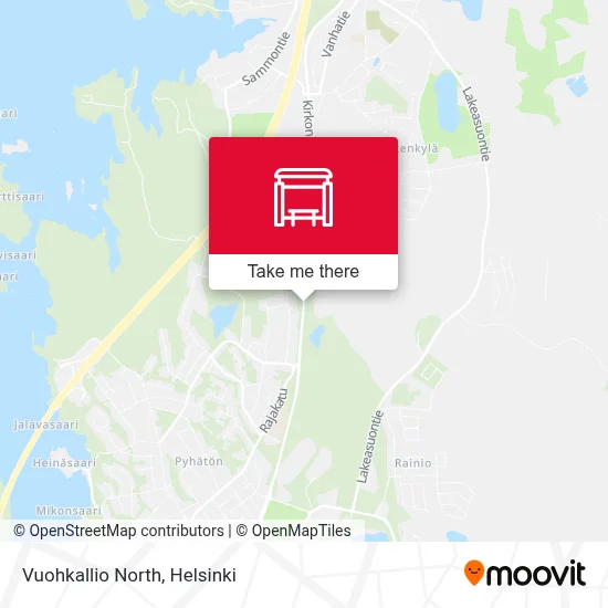 Vuohkallio North map