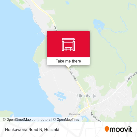 Honkavaara Road N map
