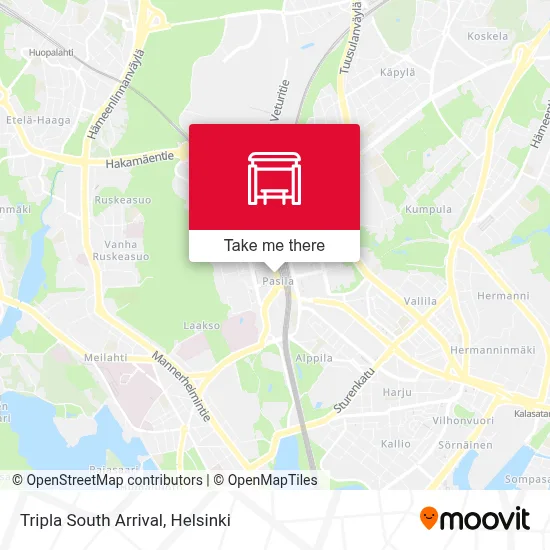 Tripla South Arrival map