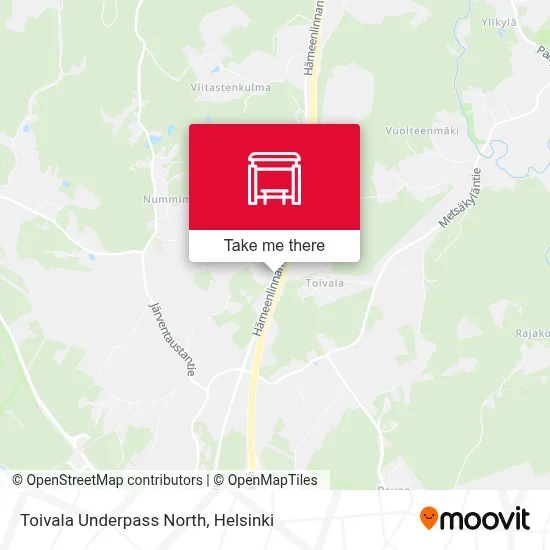 Toivala Underpass North map