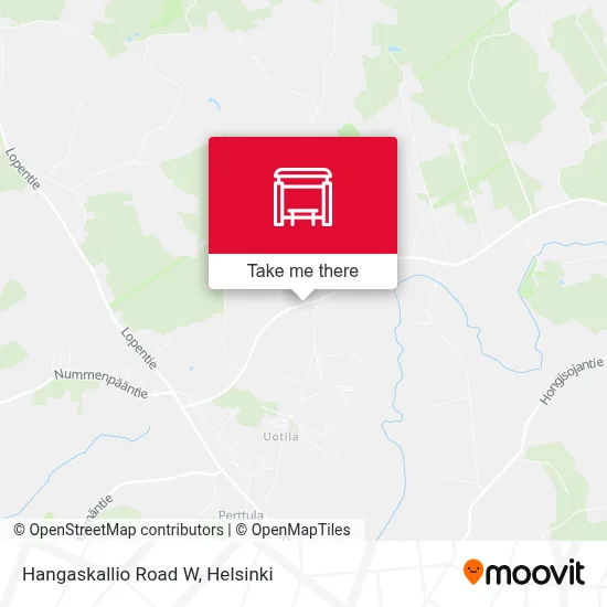 Hangaskallio Road W map