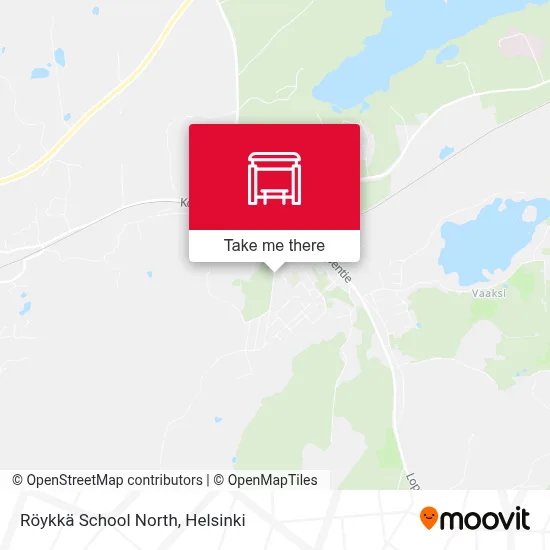 Röykkä School North map