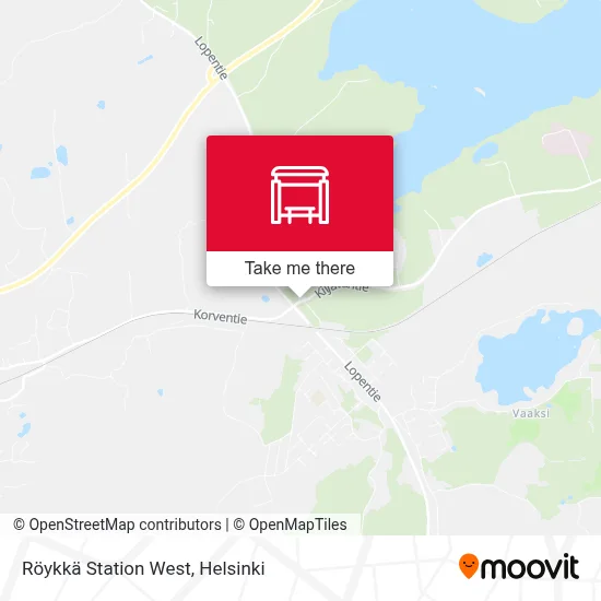 Röykkä Station West map
