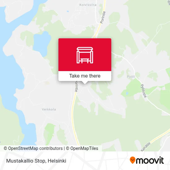 Mustakallio Stop map