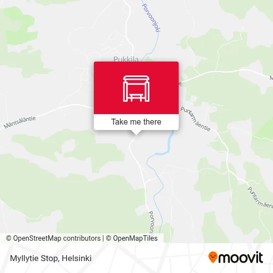 Myllytie Stop map