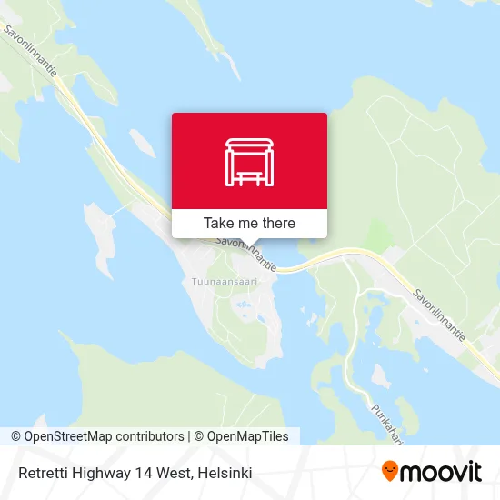 Retretti Highway 14 West map