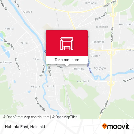 Huhtala East map