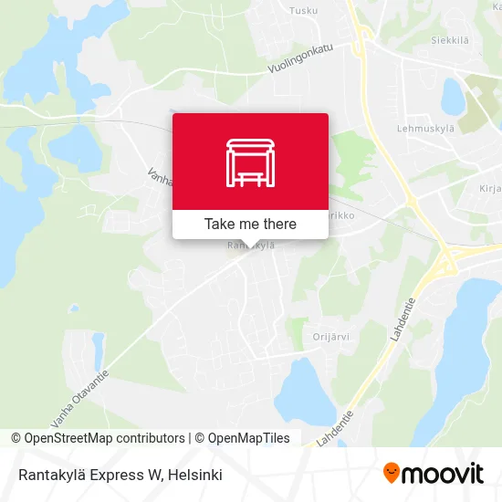 Rantakylä Express W map