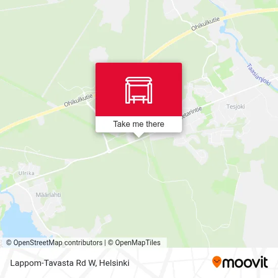 Lappom-Tavasta Rd W map