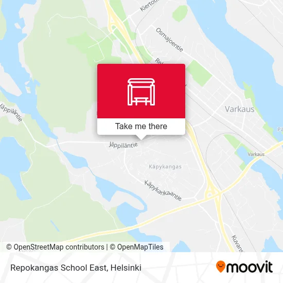 Repokangas School East map