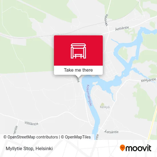 Myllytie Stop map