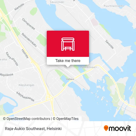 Raja-Aukio Southeast map