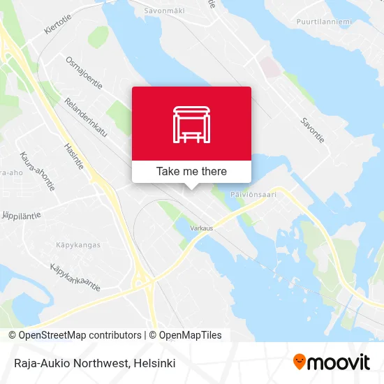Raja-Aukio Northwest map