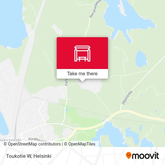 Toukotie W map