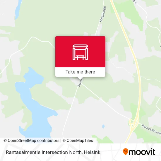 Rantasalmentie Intersection North map