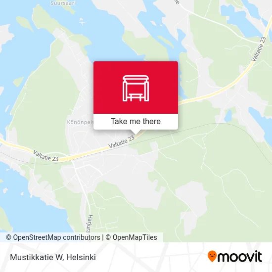 Mustikkatie W map