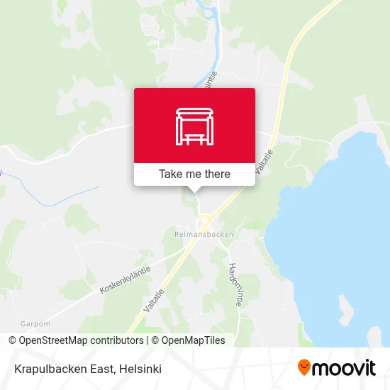 Krapulbacken East map