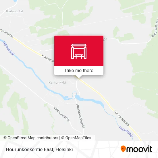 Hourunkoskentie East map