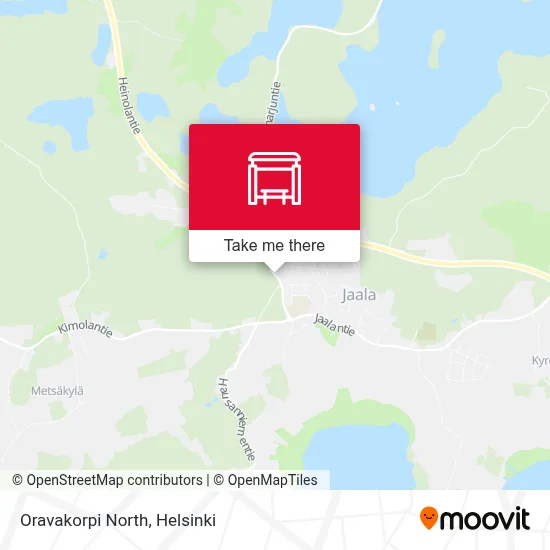 Oravakorpi North map