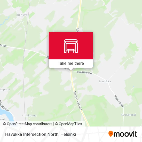 Havukka Intersection North map