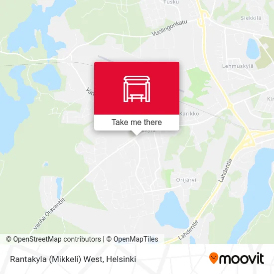 Rantakyla (Mikkeli) West map