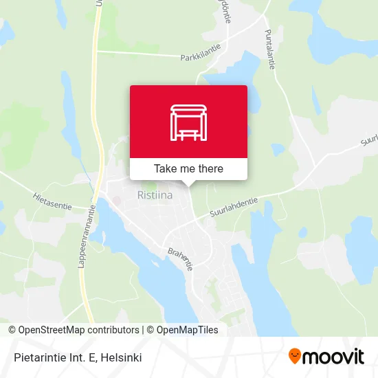 Pietarintie Int. E map