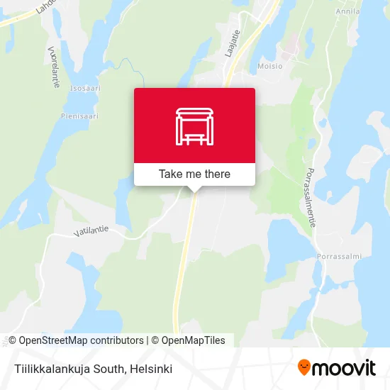 Tiilikkalankuja South map