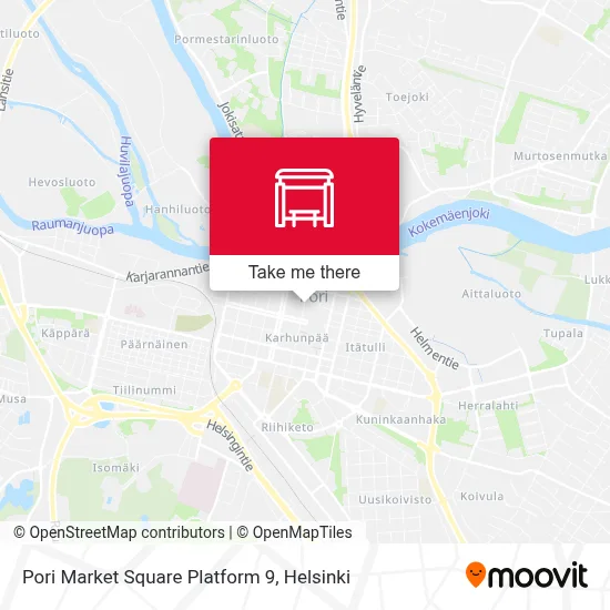 Pori Market Square Platform 9 map