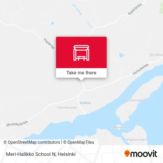 Meri-Halikko School N map