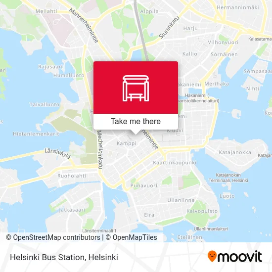 Helsinki Bus Station map