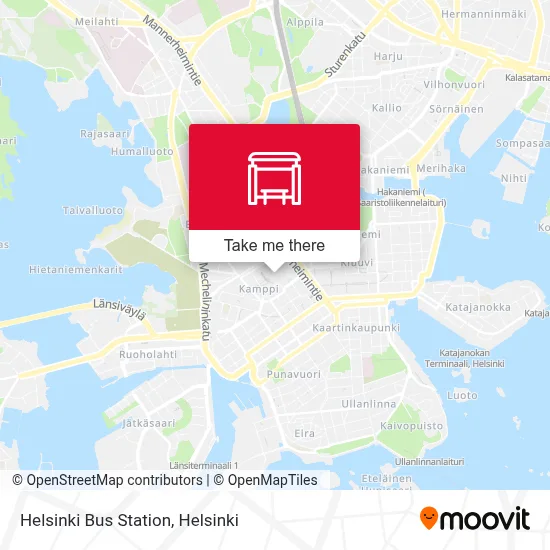 Helsinki Bus Station map