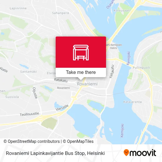 Rovaniemi Lapinkavijantie Bus Stop map