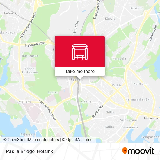 Pasila Bridge map