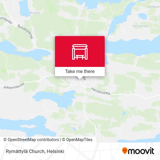 Rymättylä Church map
