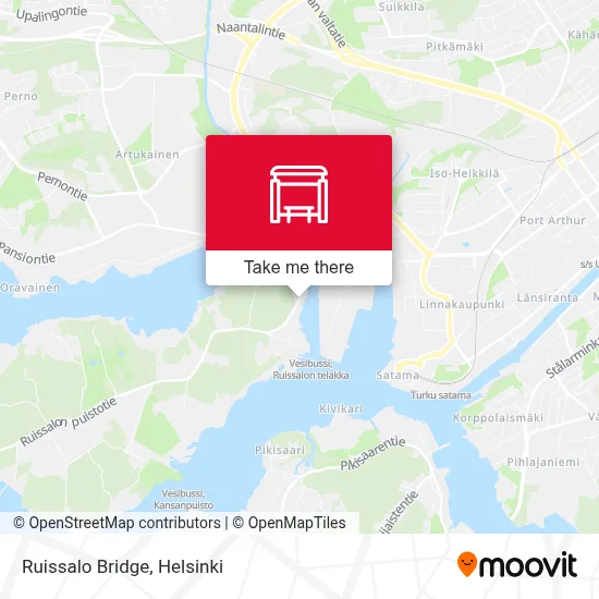 Ruissalo Bridge map