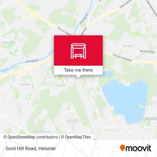 Gold Hill Road map