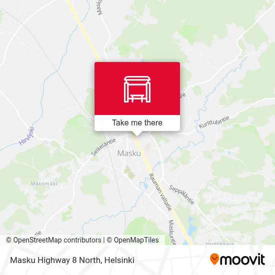 Masku Highway 8 North map